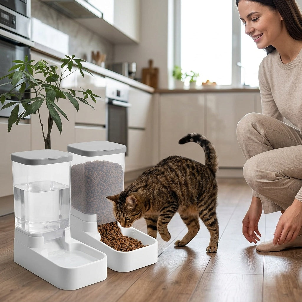 Automatic Pet Feeder and Water Dispenser
