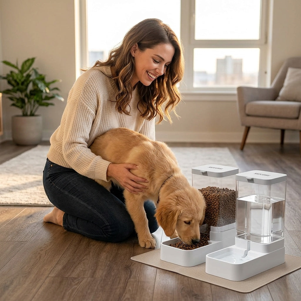 Automatic Pet Feeder and Water Dispenser